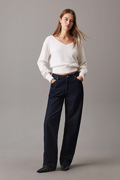 Calvin Klein Nadýchaný svetr s výstřihem do V