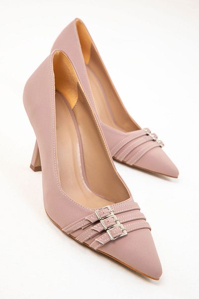 SOHO Nerzfarbene, matte Satin-Damenschuhe mit Absatz 20171