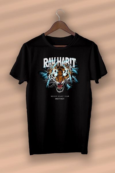 Pisa Art Tiger - Tiger Printed Organic Cotton Black Unisex - Γυναικείες - Ανδρικές - T-shirt Nux Boutique