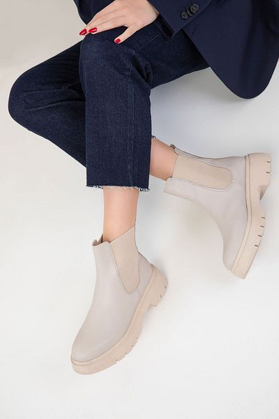 SOHO Μπεζ Γυναικείες Μπότες - 19886 Model Bootie