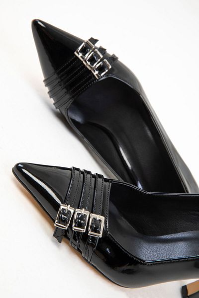 SOHO Patent Leather Black Women's Classic Heeled Shoes - 20171