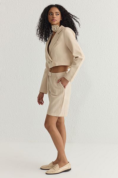 Trendyol Collection Beige Shorts & Bermudas TWOSS25SR00030