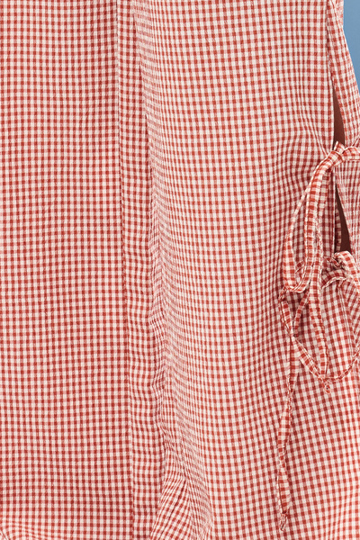 Trendyol Collection Brick Color Elastic Waist Pants with Wide Leg and Side Slit - Twoss25Pl00022