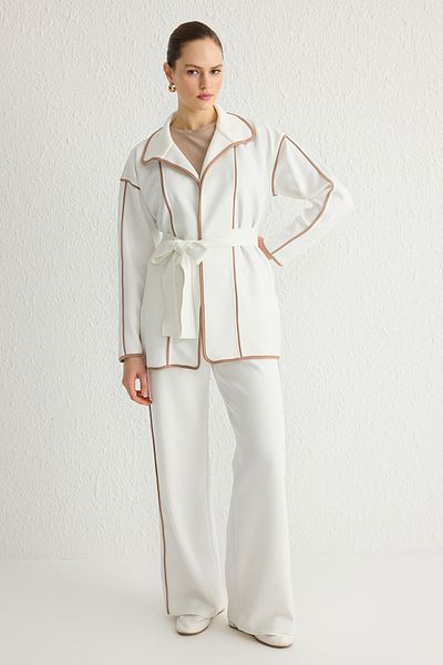 Trendyol Modest طقم علوي سفلي محبوك بتفاصيل أنابيب إكرو TCTSS25US00015