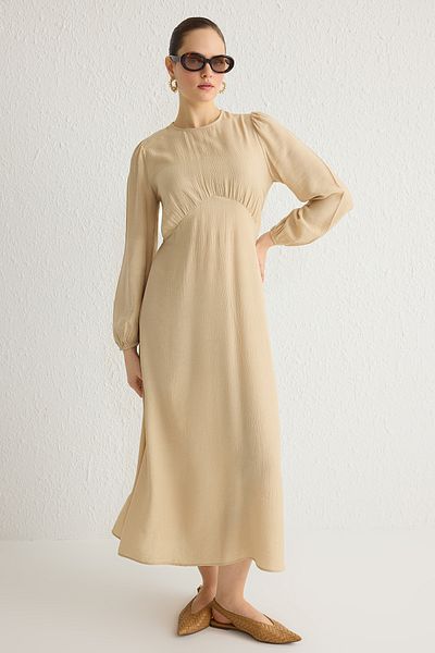 Trendyol Modest Φόρεμα χιτζάμπ αεροβίλου χωρίς επένδυση από πέτρα TCTSS25EB00004