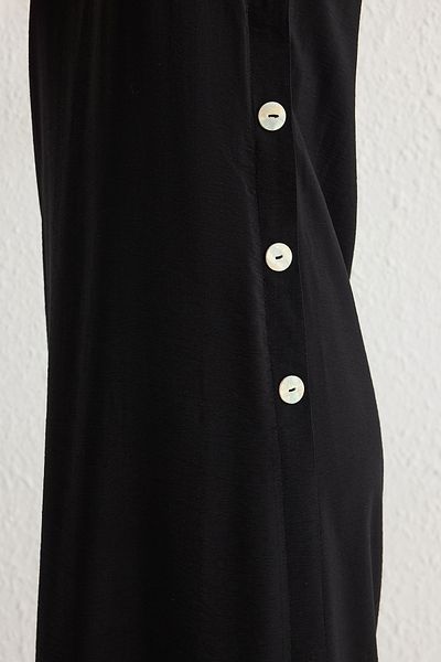 Trendyol Modest Detail černého knoflíku tkané spodní prádlo šaty Tctss25Eb00007