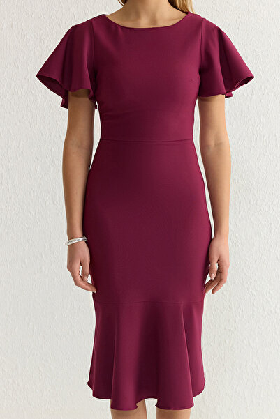 Trendyol Collection Purple Plain Midi Woven Dress Twoss20El1342