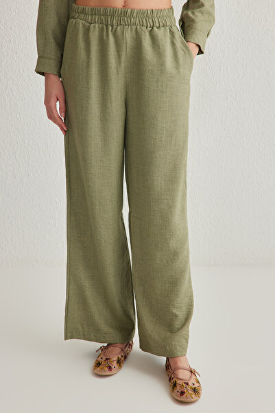 Trendyol Collection Világos khaki szövésű alsó-felső készlet TWOSS24AU00095