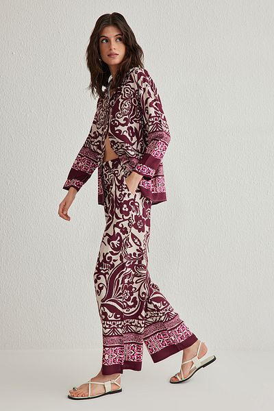 Trendyol Collection Rosa gewebtes Oberteil und Unterteil TWOSS24AU00082