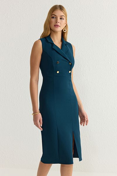 Trendyol Collection Φόρεμα με μπουφάν με πέτο με μπουφάν TWOSS23EL02256