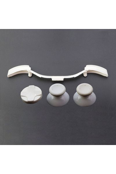 JCD White Lb Rb Bumper Button For Xbox 360 Controller 3d Analog Thumb Sticks Grip Caps Cross D-pad D