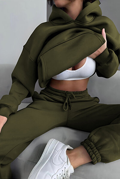 YAKAMEL Σετ φόρμας με 3 στρώσεις χοντρού υφάσματος