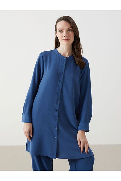 LC Waikiki Lcw Grace Blue Judge Collar Women's Shirt Tunic