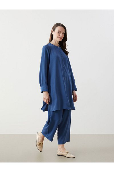LC Waikiki Lcw Grace Blue Judge Collar Women's Shirt Tunic