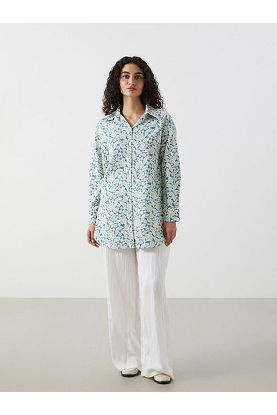 LC Waikiki New Season Print Oversize Women's Shirt Tunic - S5Fe26Z8