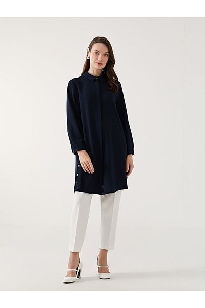 LC Waikiki Lcw Grace Indigo Dobby Women's Shirt Tunic