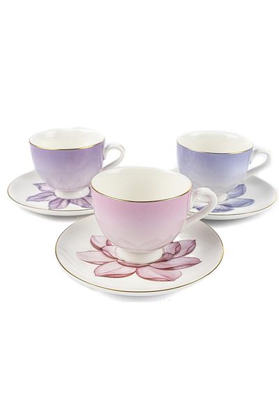 Mikasa Moor Lotus Set of 6 Coffee Cups