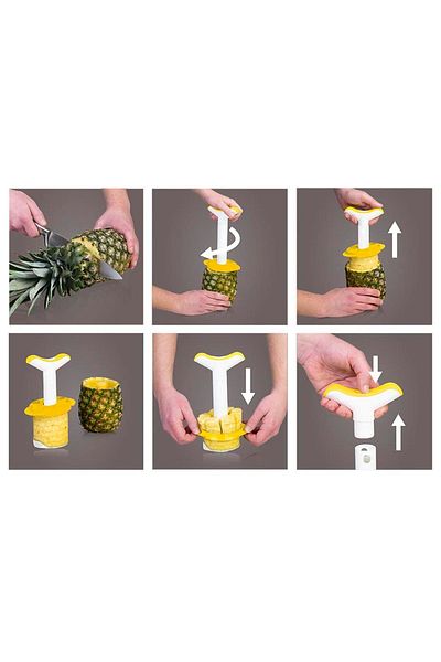 Vacu Vin Yellow and White Pineapple Slicer