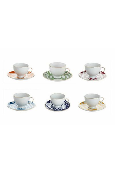 Porland Morocco Mixed Color Coffee Set 12 Pieces