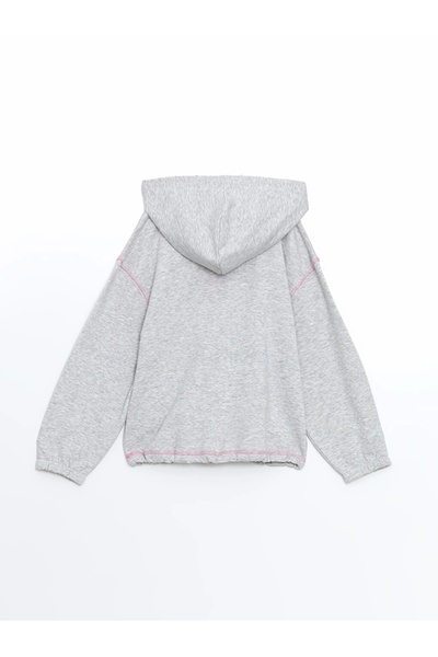 LC Waikiki Lcw Kids Gray Hooded Girls' Thick Tracksuit Set