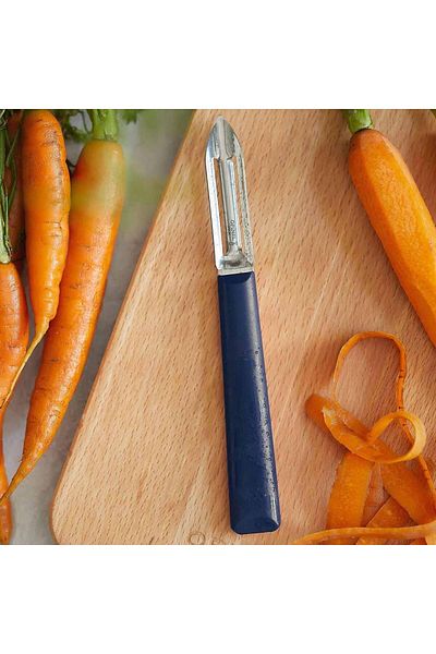 Opinel Op-002356 Essential Fruit and Vegetable Peeler - Navy Blue