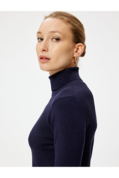 Koton Трикотажен пуловер с дълги ръкави и яка