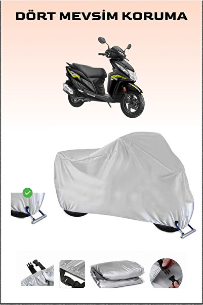Breen Honda Dio için Kilit Uyumlu Motosiklet Branda, Gri, Güvenli, Su Geçirme...