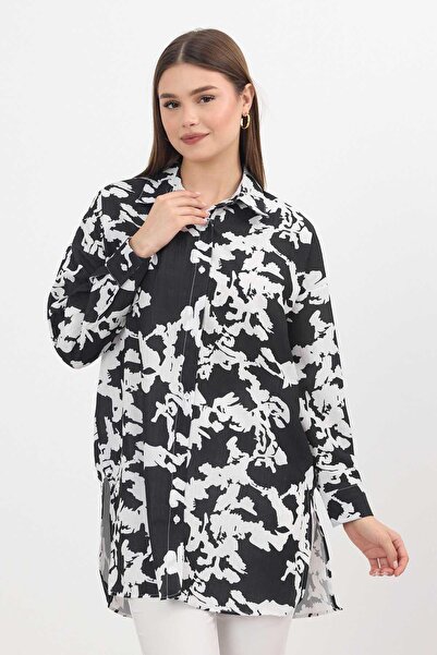 Rays 4401A Μαύρο χιτώνα με σχέδιο