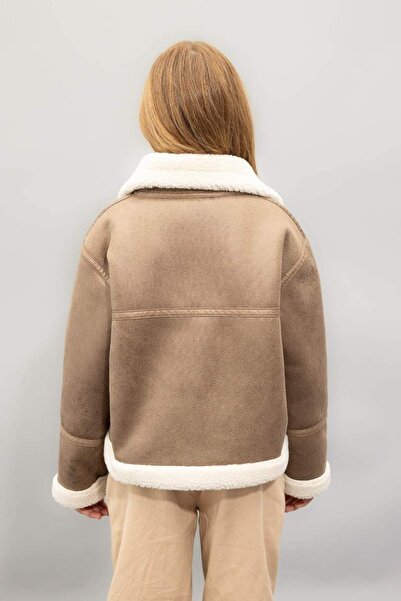 DeFacto Kız Çocuk Deri Mont Ve Ceket C4979a8/bn164 Brown