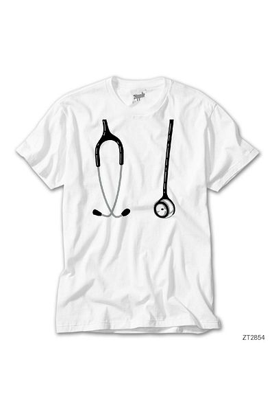 CrowsGate Stethoscope White T-Shirt