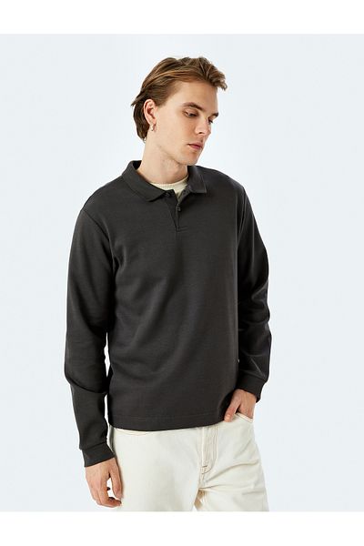 Koton Φούτερ Polo Neck από βαμβακερό ύφασμα Interlock