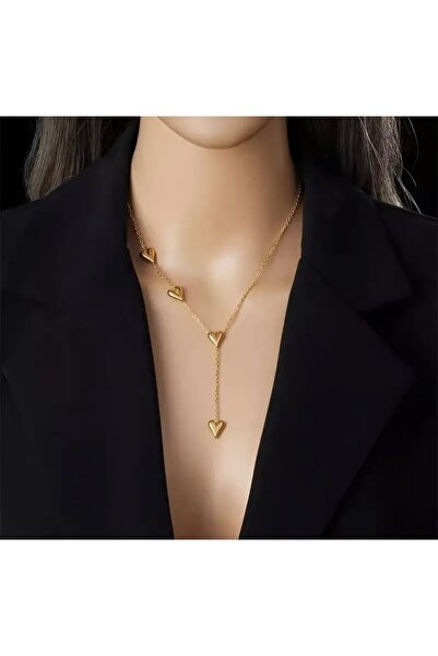 pop up store Paslanmaz Çelik Kalp Detay Kolye
