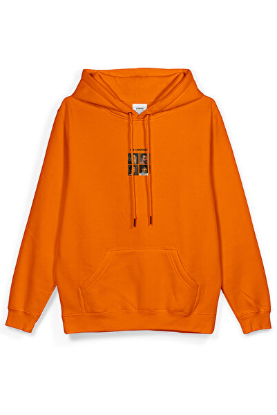 Overoz Черепашки-ніндзя з принтом на спині, оверсайз-худі з капюшоном, помаранчевий H1302