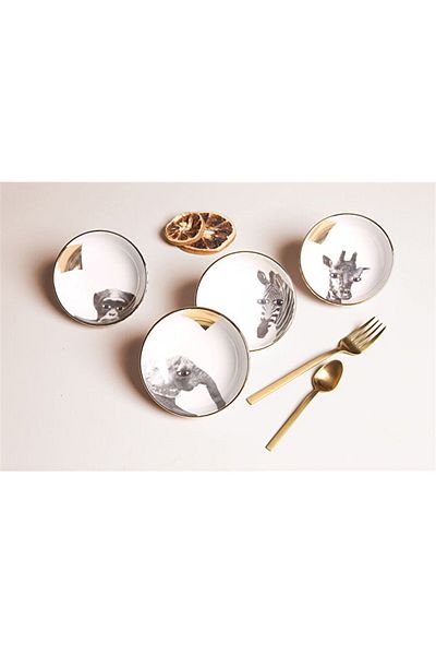 Porland Wild Life 4-Piece Bowl Set 10 Cm