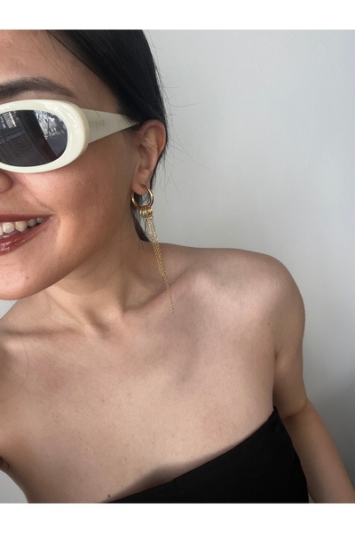 Hoop jewelery çelik sallantılı tasarım halka küpe