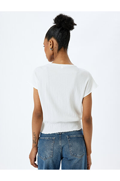 Koton Gipeli Short Sleeve Crew Neck Blouse