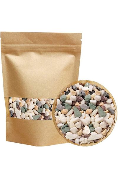 Generic 2.2 رطل (1 كجم) من الحصى الطبيعية المزخرفة والصخور المصقولة والحصى للحديقة