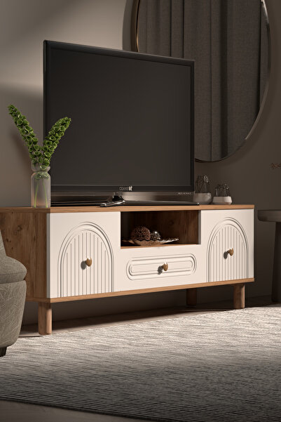 Platinreyon Bohem Tv Ünitesi 150 Cm N Çizgili Mdf Kapak