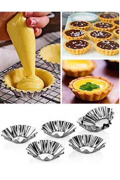 happymeryone 6 قطع من قوالب الكب كيك المعدنية المقاومة للالتصاق والكب كيك وال...
