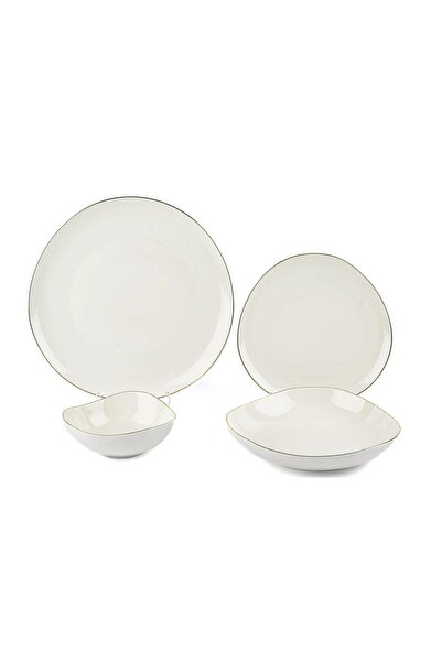 Mikasa Moor Triangular Gold 24 Parça Porselen Yemek Takımı