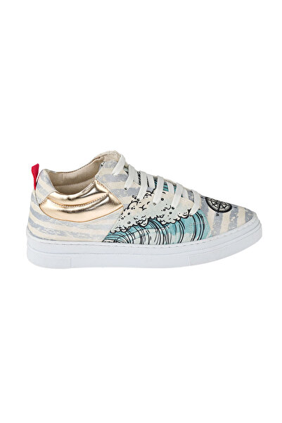 Streetfly Pantofi de damă cu design marin colorat imprimat