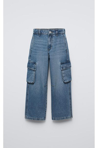 ASL GOLF CLUB Pantaloni din denim din bumbac cu buzunar cargo pentru băieți