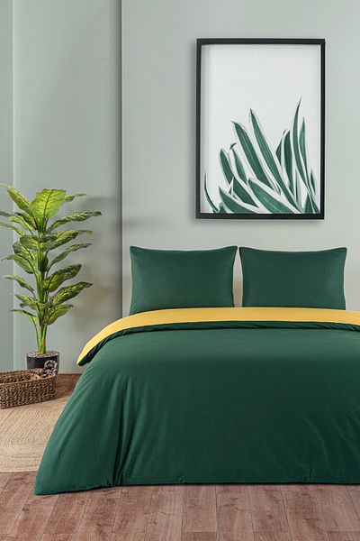 Evim 100% Cotton Afif Set - 160X220 cm Dark Green