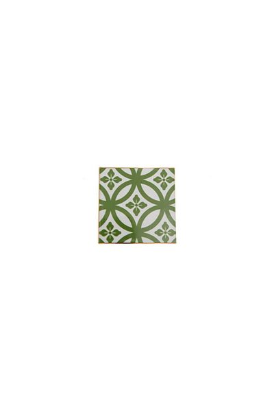 Porland Morocco Pattern 1 Green Coaster 10x10 Cm