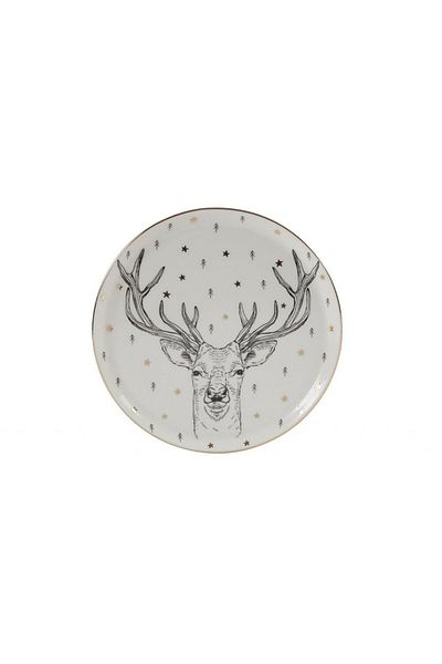 Porland 20cm Forest Deer Flat Plate