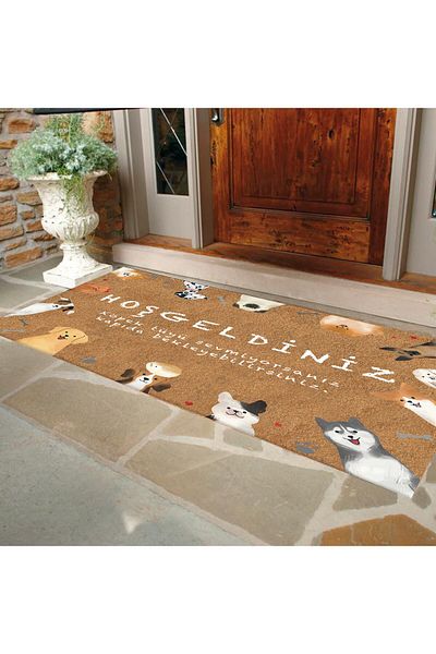 Egebella Non-Slip Base Printed Decorative Door Mat