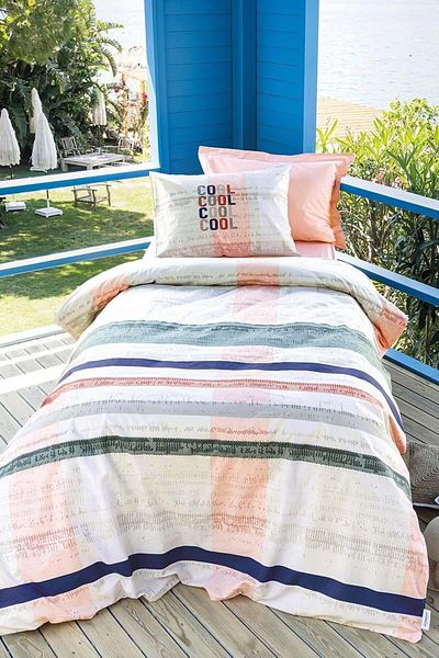 Altınbaşak Single Quilted Complete Set Duvet Cover Franco Salmon