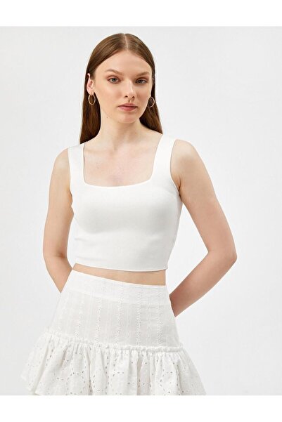 STİLZERAFET ياقة مربعة قصيرة CROP