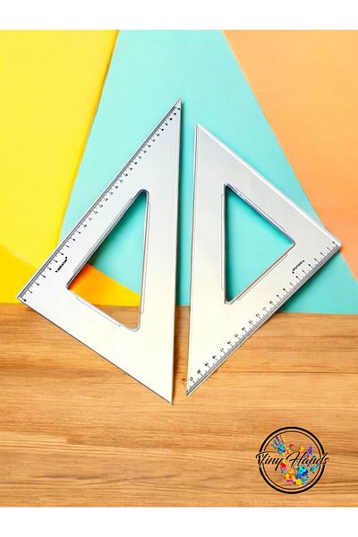 tiny hands Miter Set 31cm + 22cm 2Pcs Mitre Mitre Set 45-60Cc Ruler Set Triangle Ruler