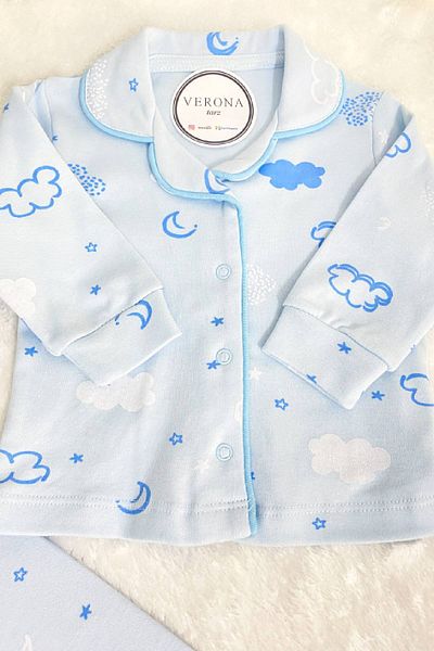 VERONA TARZ Luxury Pajamas Set for Baby Boy - 2-Piece Set of 2 Cotton Sleepwear